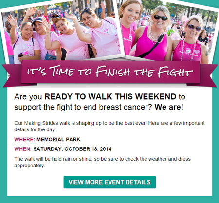 Making Strides Against Breast Cancer Martin County Walk - October 18, 2014