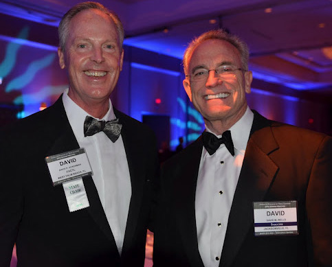 David M. Wells (at right) with David Akerman, chair of the Florida committee for the American College of Trial Lawyers