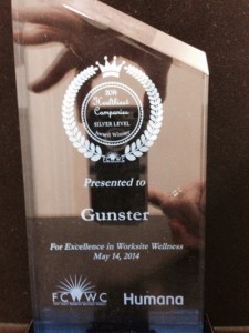 Gunster's 2014 Healthiest Companies silver award
