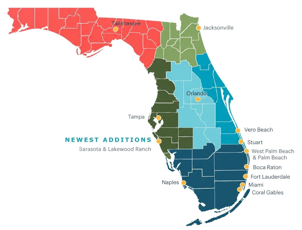 Gunster's Footprint - Map of Florida